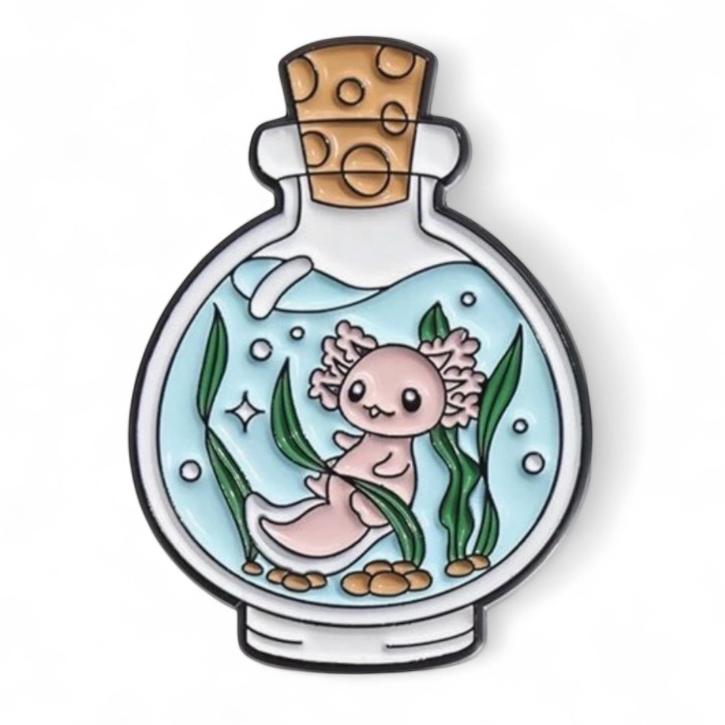 Axolotl in a Bottle Pin Badge