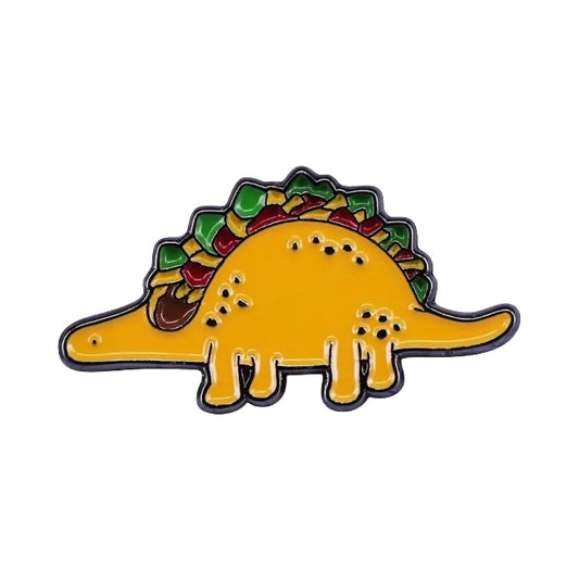 Tacosaurus Dinosaur Pin Badge
