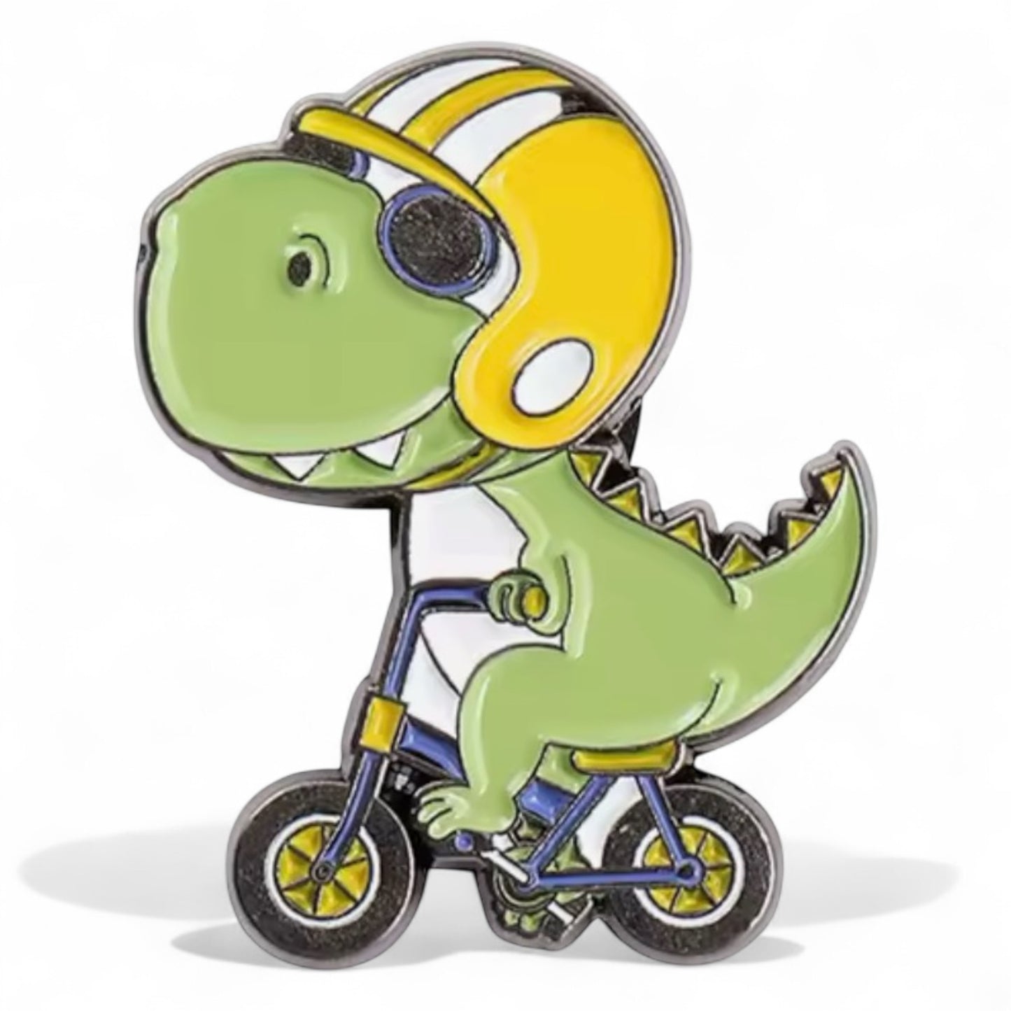 T-rex Bicycle Pin Badge