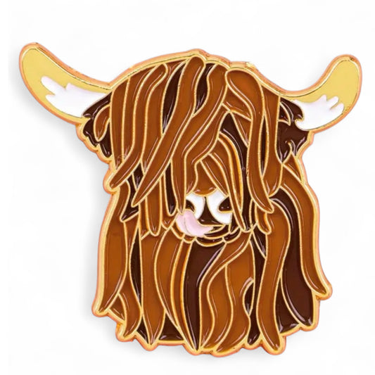Highland Cow Pin Badge