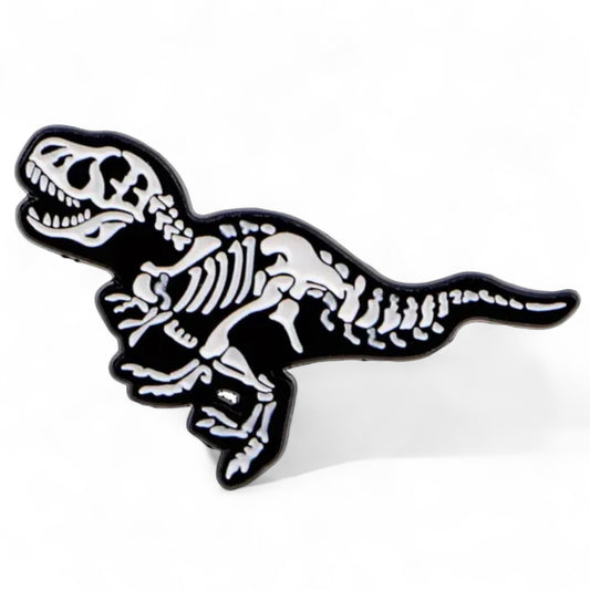 T-rex Skeleton Pin Badge